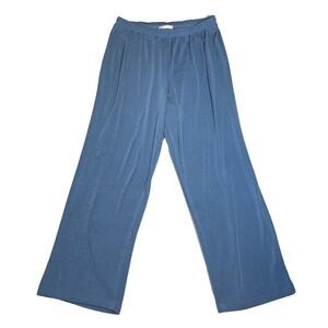 Brylane Women's Elastic Waist Blue Pants Size 1X